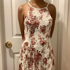 White floral dress